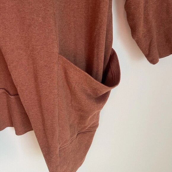 Pact Burnt Orange Open Front Airplane Cardigan 100% Organic Cotton - Picture 4 of 8